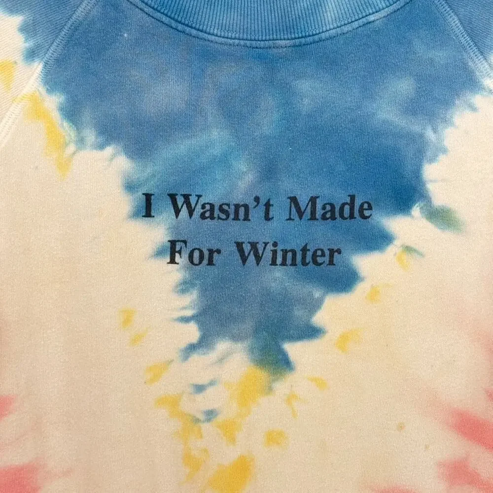 Wildfox Sweatshirt Size 4 Tiger Orange Tie Dye Graphic Design